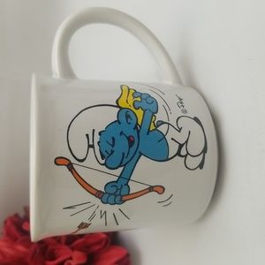 Vintage Smurfs Cupid Gotcha Coffee Mug